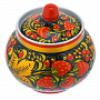 Сахарница "Ягоды". Хохлома, фотография 1. Интернет-магазин ЛАВКА ПОДАРКОВ