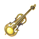 0045331/1657.4 Брошь Скрипка Вивальди (белый)