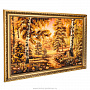 Картина янтарная "Рассвет в лесу" 40х60 см, фотография 2. Интернет-магазин ЛАВКА ПОДАРКОВ