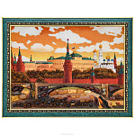Картина янтарная "Москва. Вид на Кремль" 40х30 см