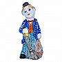 Статуэтка "Клоун хулиган". Гжель в цвете, фотография 4. Интернет-магазин ЛАВКА ПОДАРКОВ