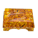 Шкатулка из янтаря прямоугольная