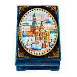 Шкатулка из папье-маше с принтом "Москва. Зима"
