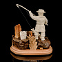 Скульптура из кости "Знатная рыбалка", фотография 3. Интернет-магазин ЛАВКА ПОДАРКОВ