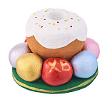 Ковровская игрушка. Пасхальный сувенирный подсвечник "Кулич"