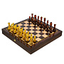Шахматы деревянные с янтарными фигурами 37х37 см, фотография 1. Интернет-магазин ЛАВКА ПОДАРКОВ