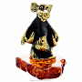 Статуэтка с янтарем "Мышь запасливый" (коньячный), фотография 2. Интернет-магазин ЛАВКА ПОДАРКОВ