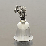 0016706/рельеф Бронза КОЛОКОЛЬЧИК "Слон" хромированный 6см