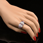 820678/сваровски-7-8г-сред.вес  Серебро 925* КОЛЬЦО вст.кристаллы Сваровски