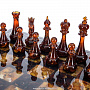 Шахматный ларец с янтарными фигурами 45х45 см, фотография 2. Интернет-магазин ЛАВКА ПОДАРКОВ