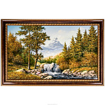 Янтарная картина "Осень в горах" 102х66 см