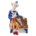 Керамическая статуэтка "Клоун на лавке"