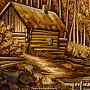 Картина янтарная "Домик в лесу" 30х40 см, фотография 4. Интернет-магазин ЛАВКА ПОДАРКОВ