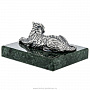 Статуэтка из серебра 925* на каменной подставке "Лежащий тигр", фотография 3. Интернет-магазин ЛАВКА ПОДАРКОВ