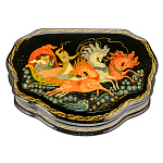 Шкатулка с художественной росписью "Тройка"