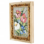 Панно в янтарной раме "Букет цветов" 12,5х16,5 см, фотография 1. Интернет-магазин ЛАВКА ПОДАРКОВ