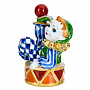 Статуэтка "Клоун на барабане". Гжель в цвете, фотография 2. Интернет-магазин ЛАВКА ПОДАРКОВ