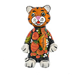 0068608  СИМВОЛ ГОДА  скульптура  "Тигренок"  роспись под Хохлому выс. ок10см