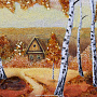Янтарная картина "Домик на опушке" 37х47 см, фотография 3. Интернет-магазин ЛАВКА ПОДАРКОВ