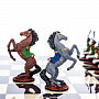 Шахматный ларец с оловянными фигурами "Бородино" 37х37 см, фотография 4. Интернет-магазин ЛАВКА ПОДАРКОВ