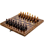 0068343 ЯНТАРЬ Шахматы "Русские"  доска раскладная 40*40см фигуры "Русские" 