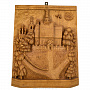 Деревянное резное панно "Монастырь" 41х35 см, фотография 1. Интернет-магазин ЛАВКА ПОДАРКОВ