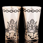 14982-122 Серебро 925° НАБОР стопок "Грация" 2пр. в ПУ 122