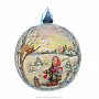 Новогодний елочный шар с росписью "Девочка и белочка", фотография 1. Интернет-магазин ЛАВКА ПОДАРКОВ