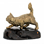 Статуэтка с янтарем "Кот охотник", фотография 3. Интернет-магазин ЛАВКА ПОДАРКОВ