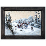 202893/20*30 смБереста КАРТИНА "Тройка с бубенцами" , Авт.работа
