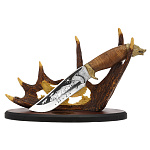 0050884 Оружие сувенирное нож "ВОЛК" рук. латунь, в П/У