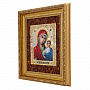 Настенная янтарная икона "Божья Матерь Казанская" 27х31,5 см, фотография 1. Интернет-магазин ЛАВКА ПОДАРКОВ