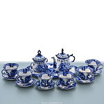 /блюдо Гжель БЛЮДО "ЦВЕТЫ" к сервизу "АНЕМОН" В АСС. Авт.работа.