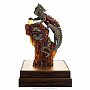 Скульптура из янтаря и бронзы "Китайский дракон на скале", фотография 4. Интернет-магазин ЛАВКА ПОДАРКОВ