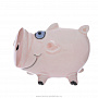 Статуэтка свиньи "Поросенок - весельчак". Гжель в цвете, фотография 2. Интернет-магазин ЛАВКА ПОДАРКОВ