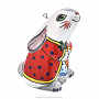 Елочная игрушка "Кролик". Майолика, фотография 3. Интернет-магазин ЛАВКА ПОДАРКОВ