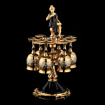 24746  Златоуст Подарочный коньяный питейный набор "Девушка на шаре"  6 персон в ПУ