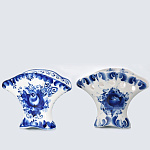 /малая ракушка Гжель САЛФЕТНИЦА В АССОРТИМЕНТЕ 11*15см