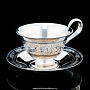Чайная пара с гравировкой и чернением (серебро 875*), фотография 2. Интернет-магазин ЛАВКА ПОДАРКОВ