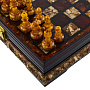 Шахматы с инкрустацией и фигурами из янтаря 30х30 см, фотография 9. Интернет-магазин ЛАВКА ПОДАРКОВ