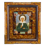 Икона янтарная "Матрона Московская" 34х39 см