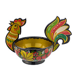 Конфетница "Петух". Хохлома