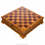 Шахматный ларец из березового капа с янтарными фигурами 42х42 см, фотография 9. Интернет-магазин ЛАВКА ПОДАРКОВ