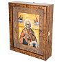 Икона с перламутром "Николай Чудотворец" в киоте 29х24 см, фотография 2. Интернет-магазин ЛАВКА ПОДАРКОВ