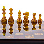 Шахматы с инкрустацией и фигурами из янтаря 30х30 см, фотография 2. Интернет-магазин ЛАВКА ПОДАРКОВ