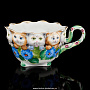 Чайная чашка «Кошки 1» Гжель, фотография 1. Интернет-магазин ЛАВКА ПОДАРКОВ