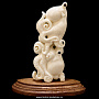 Скульптура "Осьминоги" (клык моржа), фотография 1. Интернет-магазин ЛАВКА ПОДАРКОВ