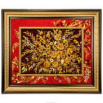 Картина янтарная "Цветы" 124х103 см