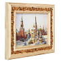 Панно янтарное "Московский Кремль зимой" 20х16 см, фотография 2. Интернет-магазин ЛАВКА ПОДАРКОВ