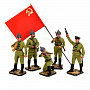 Оловянная миниатюра, набор солдатиков "Буденовцы". 5 фигур, фотография 1. Интернет-магазин ЛАВКА ПОДАРКОВ